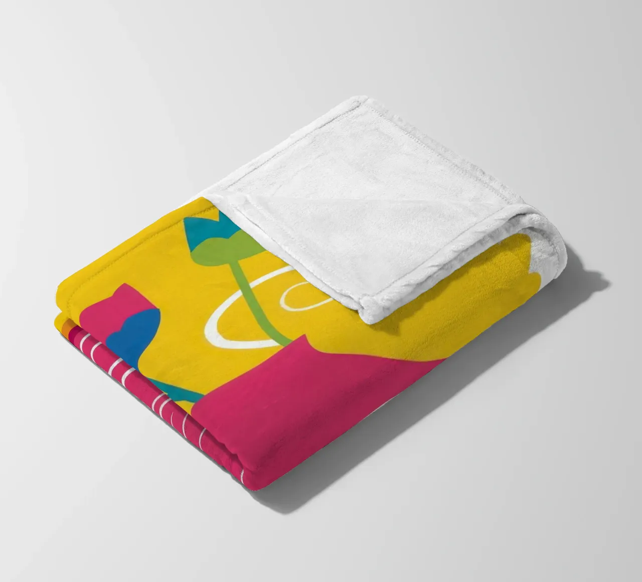 Psychedelic Tulip Joy fleece blanket by Giant Foxs