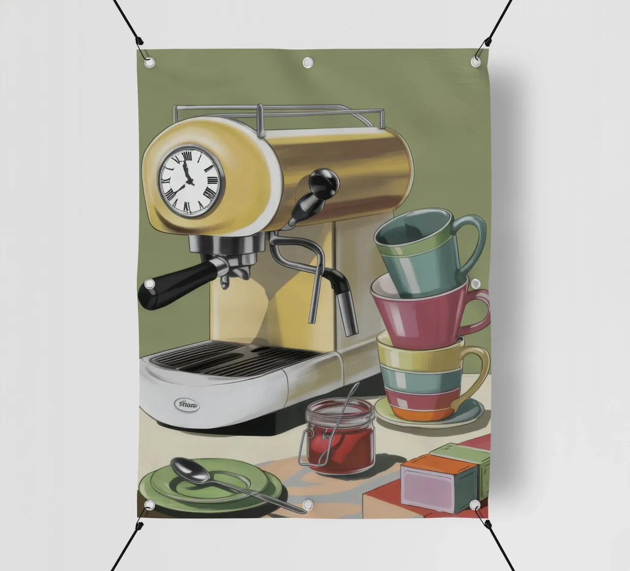 Vintage Espresso Machine telo in pvc da Reds Jays