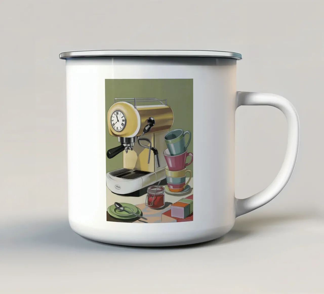 Vintage Espresso Machine tazza in smalto da Reds Jays