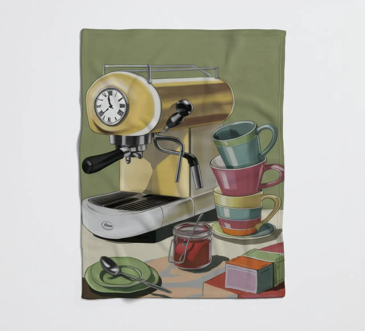 Vintage Espresso Machine coperta in pile da Reds Jays
