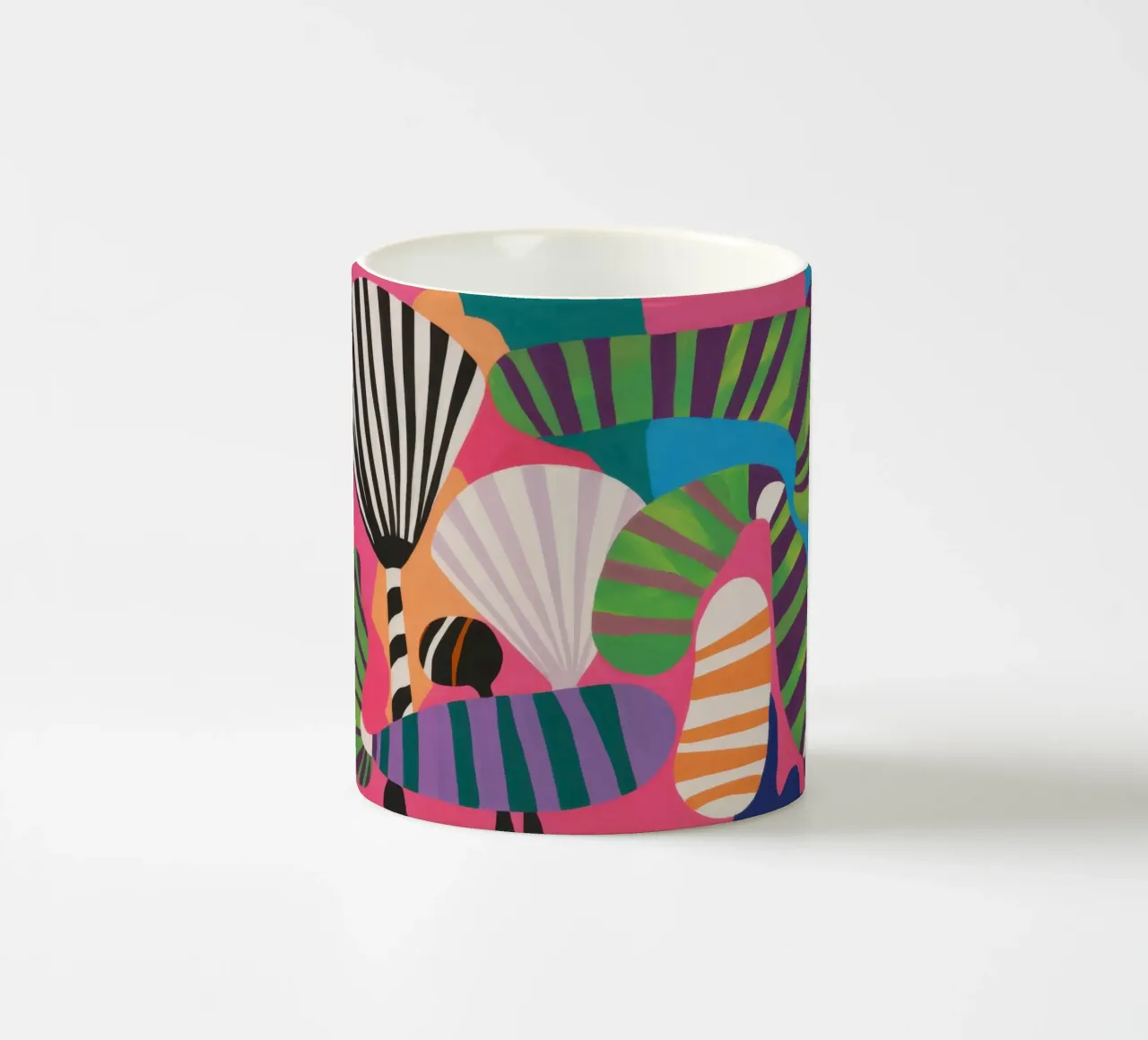 Deco's Verdant Fan ceramic mug by Rain Balance
