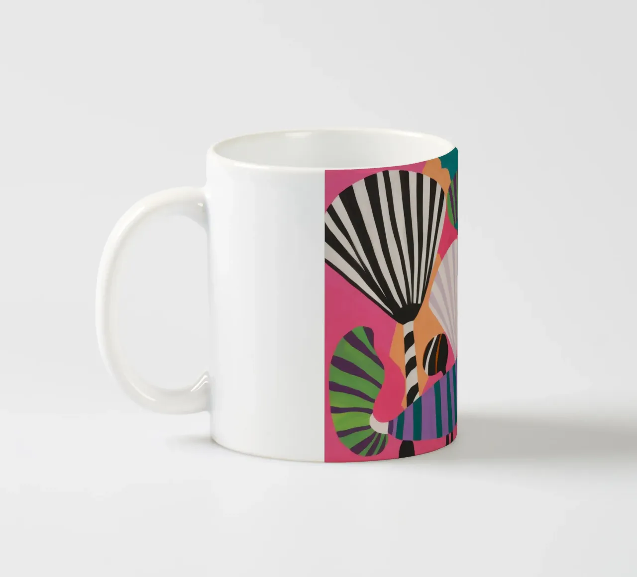 Deco's Verdant Fan ceramic mug by Rain Balance