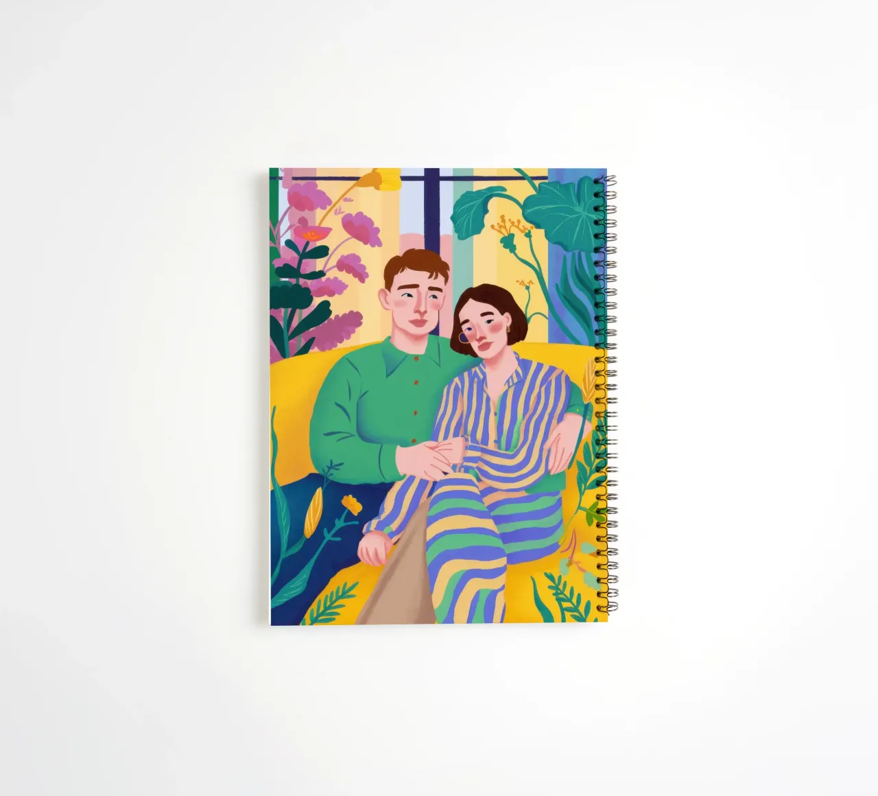 Striped Sofa Snuggle spiral notebook by Reds Jays