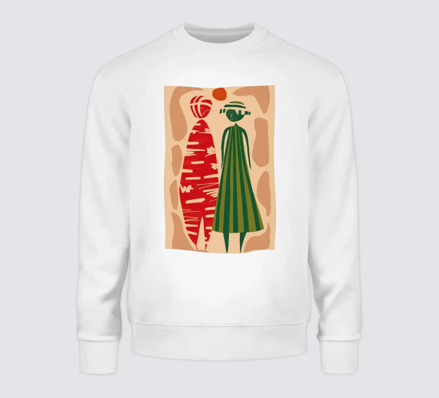 Abstract Gedessineerd Paar sweatshirt van Reds Jays