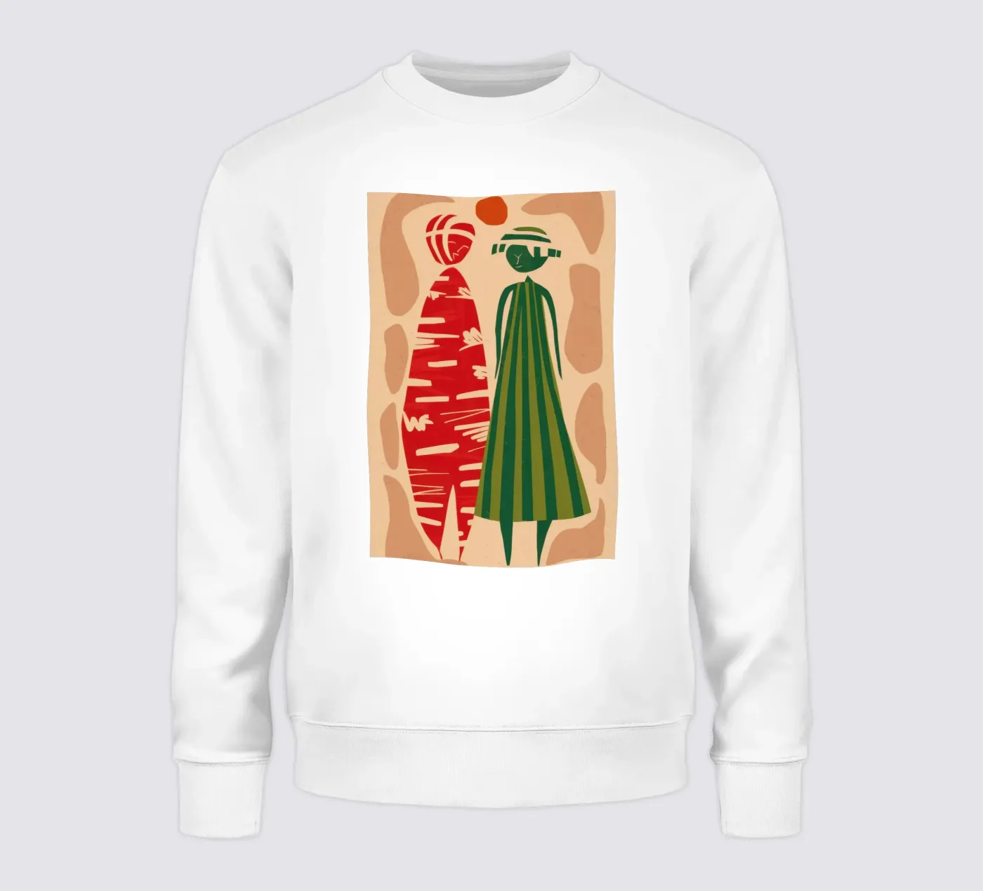 Abstract Gedessineerd Paar sweatshirt van Reds Jays