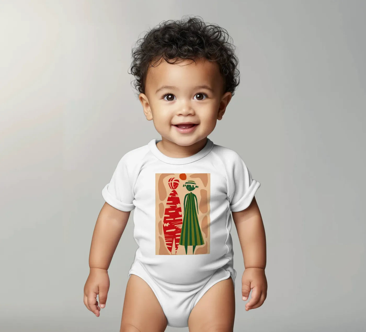 Coppia di modelli astratti body neonato maniche corte da Reds Jays