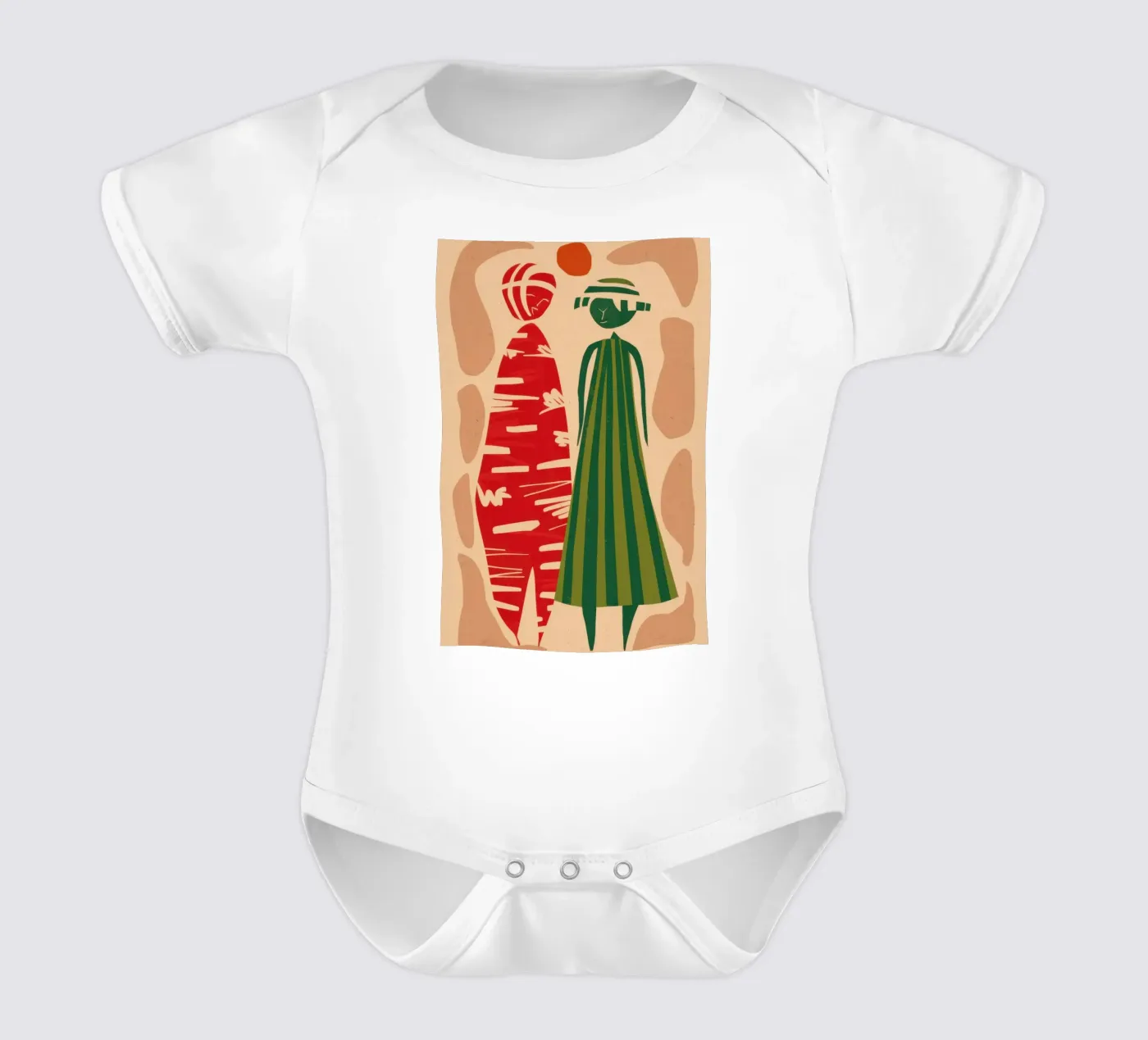 Coppia di modelli astratti body neonato maniche corte da Reds Jays