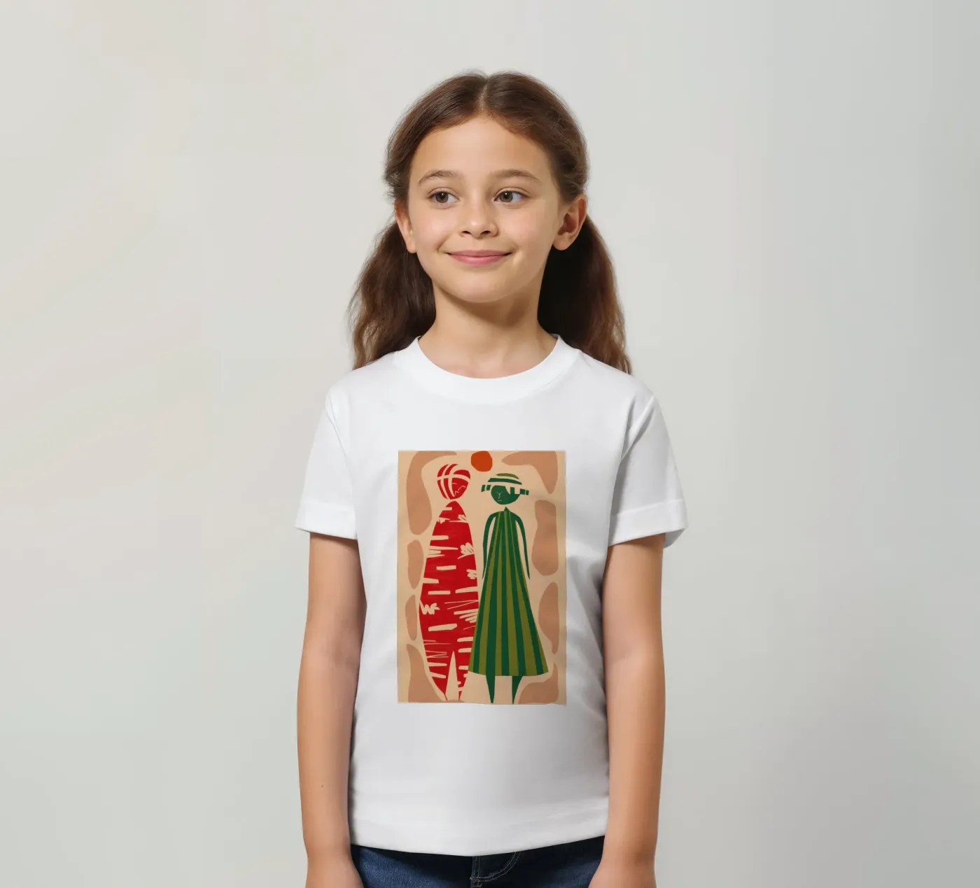Abstract Gedessineerd Paar kinder t-shirt van Reds Jays