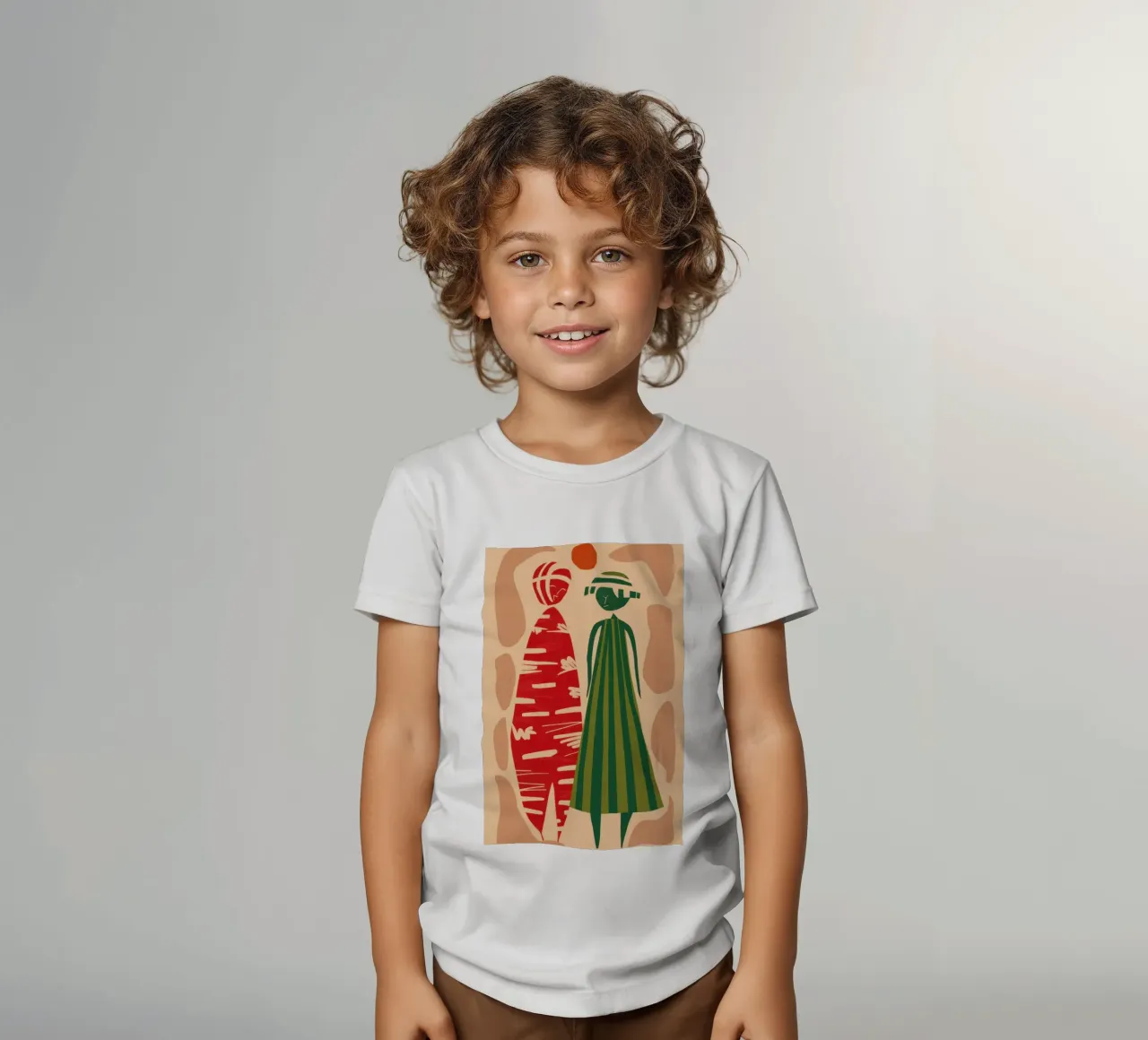 Abstract Gedessineerd Paar kinder t-shirt van Reds Jays