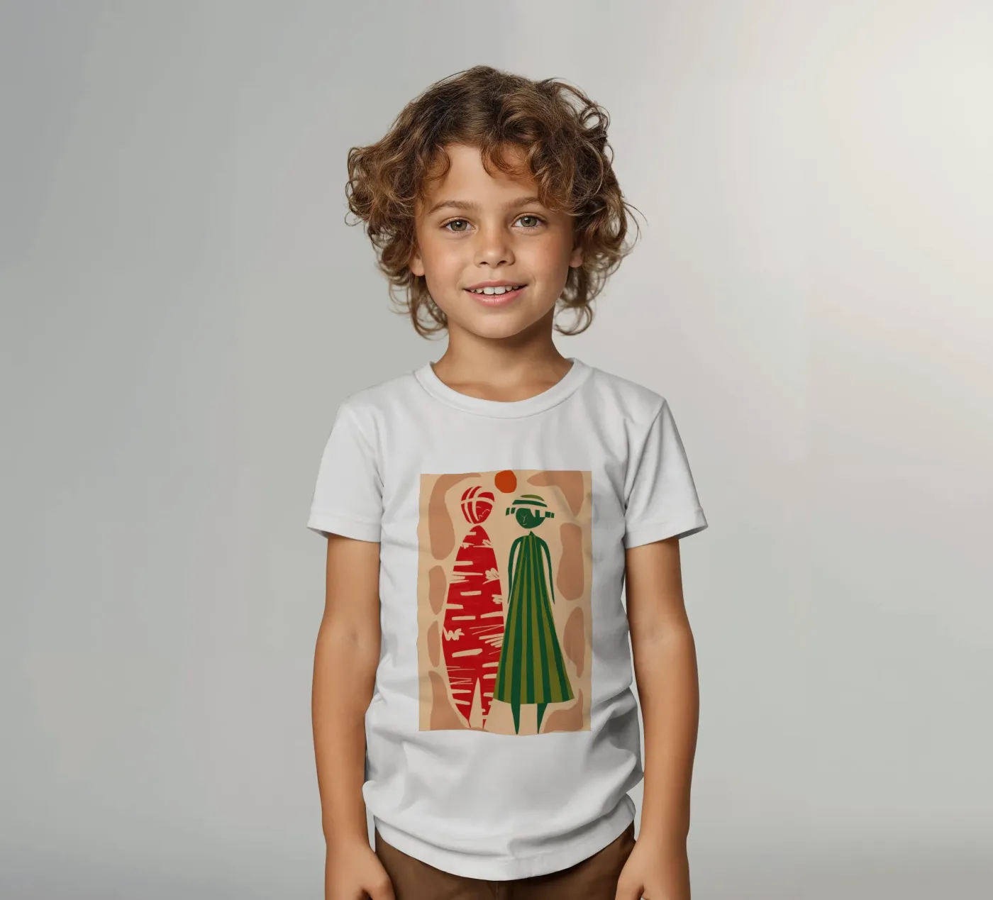 Abstract Gedessineerd Paar kinder t-shirt van Reds Jays