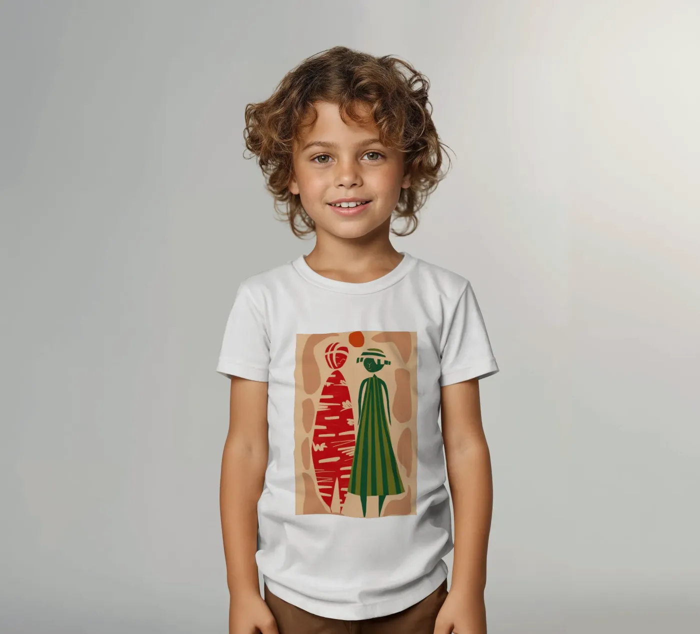 Abstract Gedessineerd Paar kinder t-shirt van Reds Jays