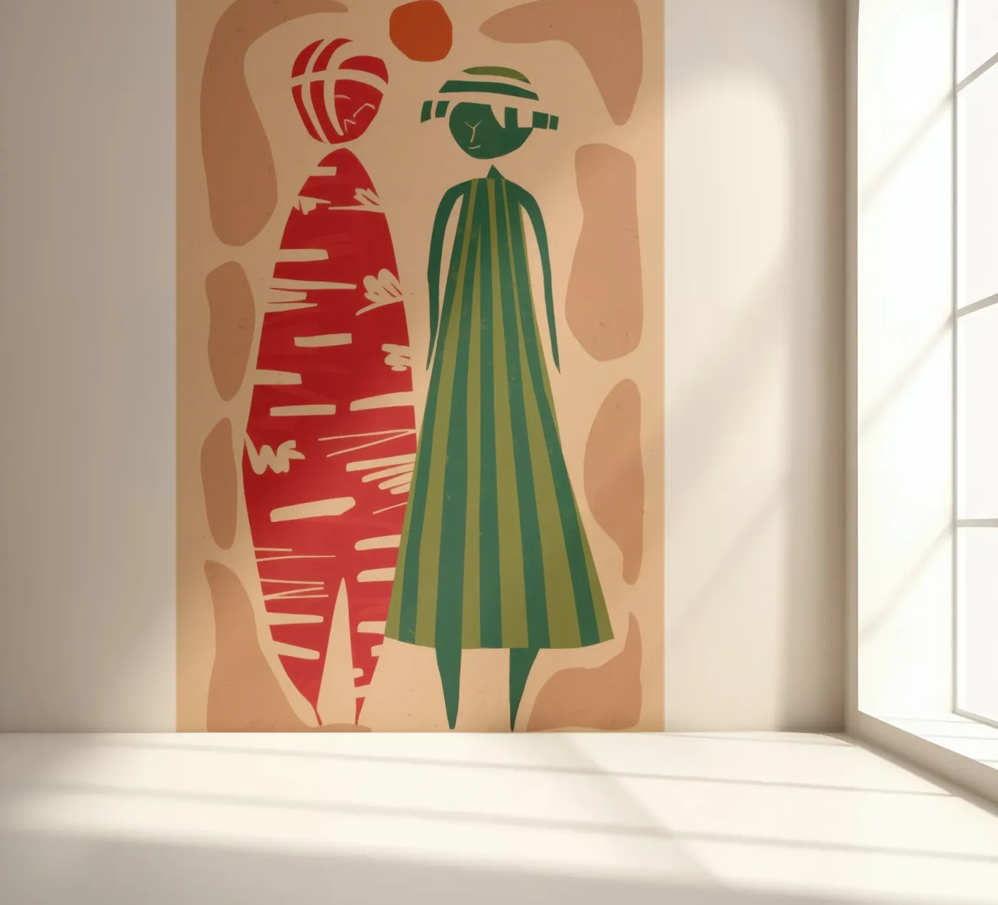 Abstract Patterned Pair fotobehang van Reds Jays