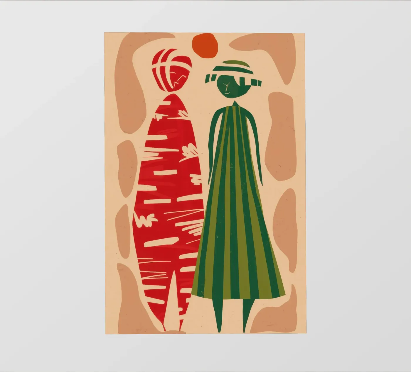 Abstract Patterned Pair fotobehang van Reds Jays