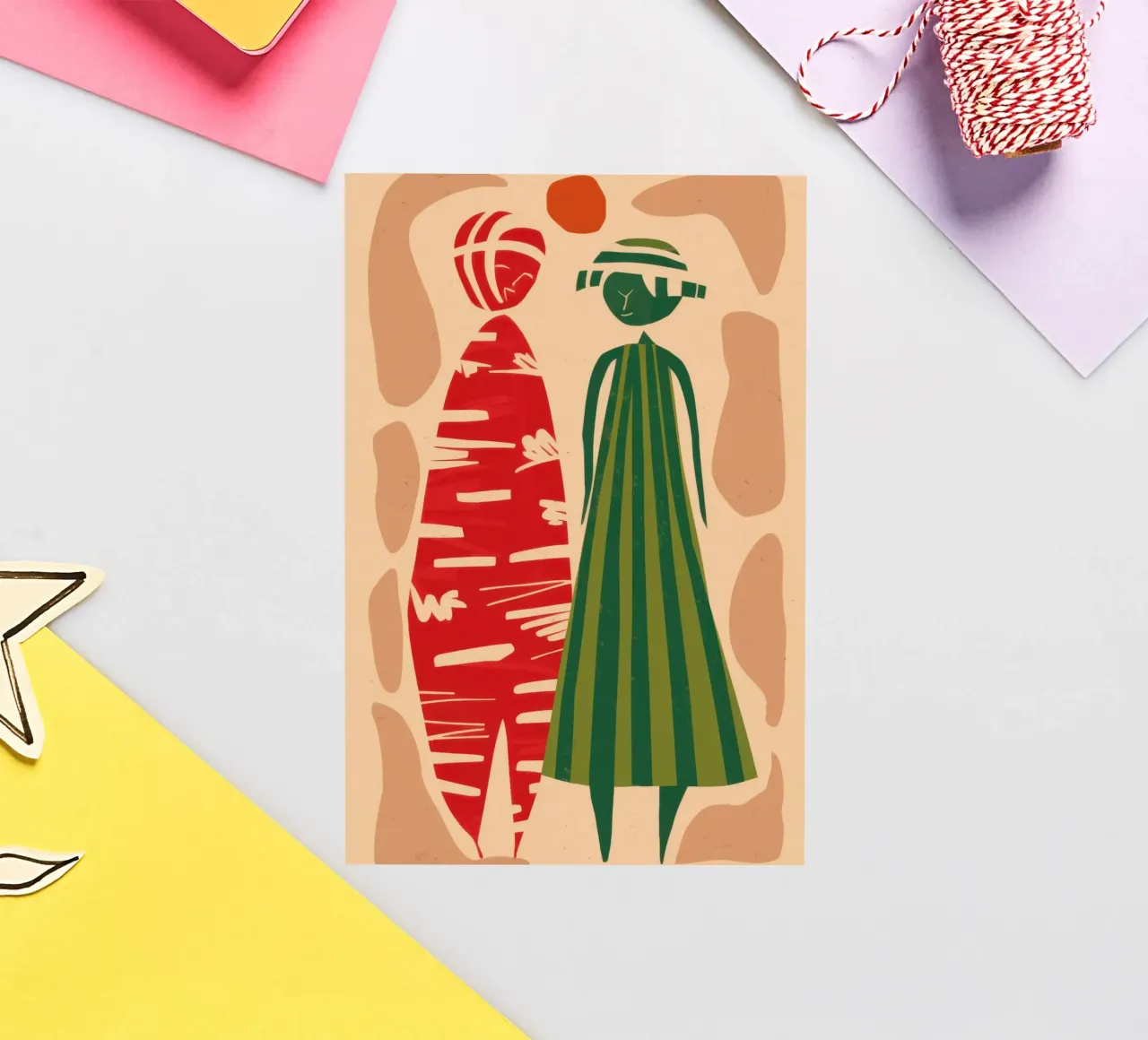 Abstract Patterned Pair sticker by Reds Jays