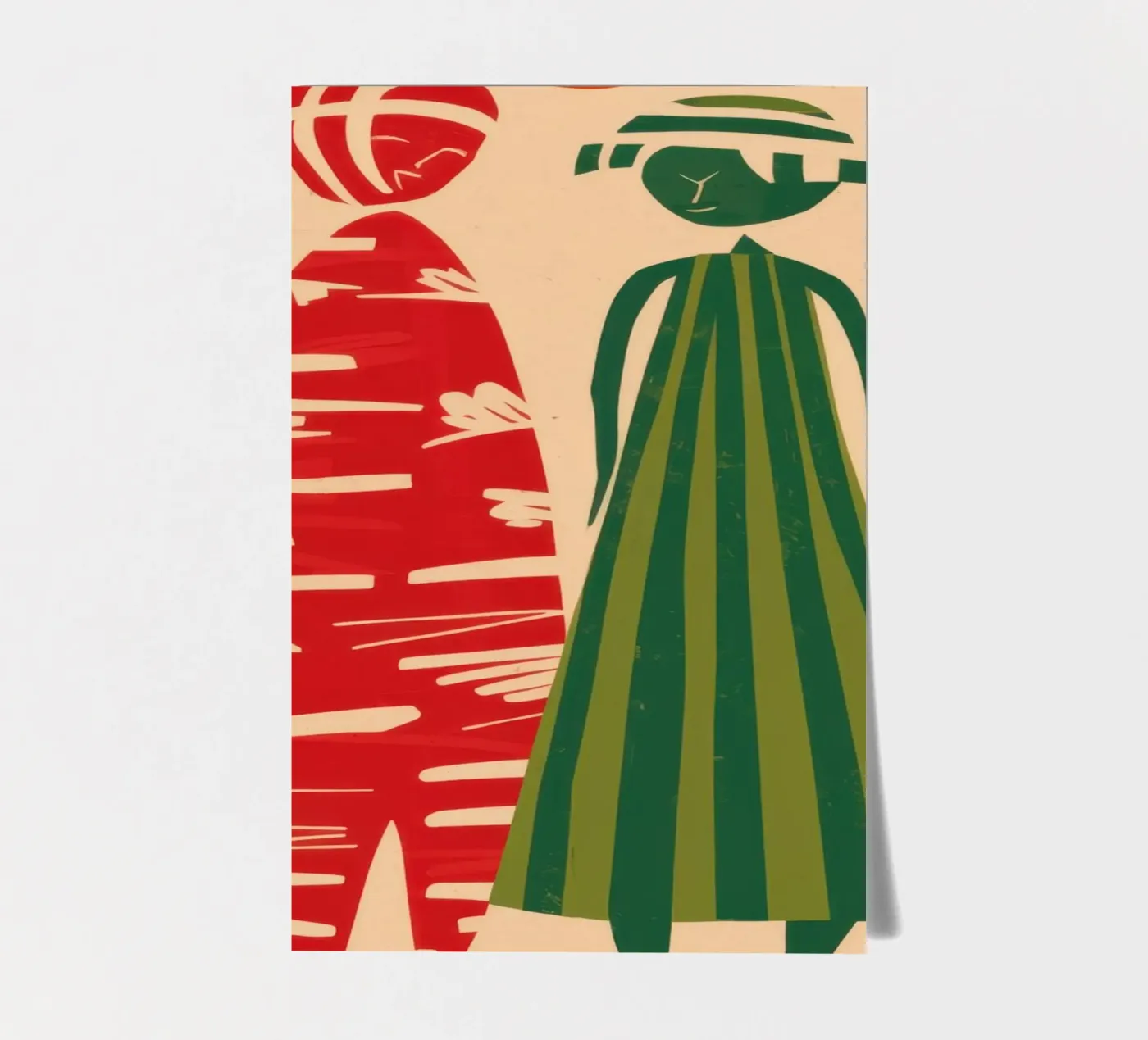 Abstract Patterned Pair stickervel van Reds Jays