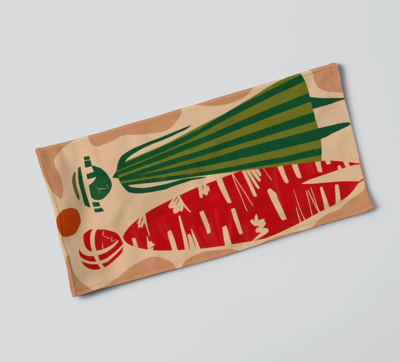 Abstract Gedessineerd Paar badhanddoek van Reds Jays