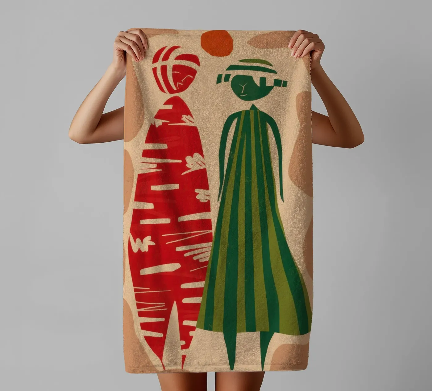 Abstract Patterned Pair towel by Reds Jays