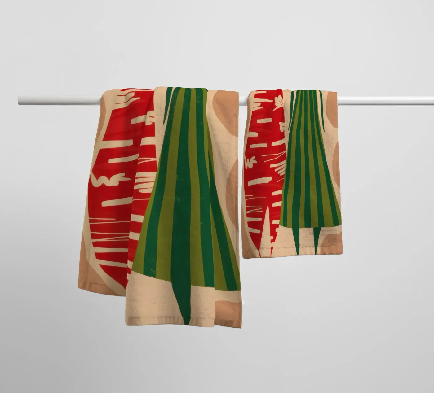 Abstract Patterned Pair towel by Reds Jays