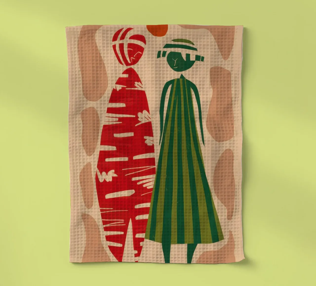 Paire de motifs abstraits torchon de Reds Jays