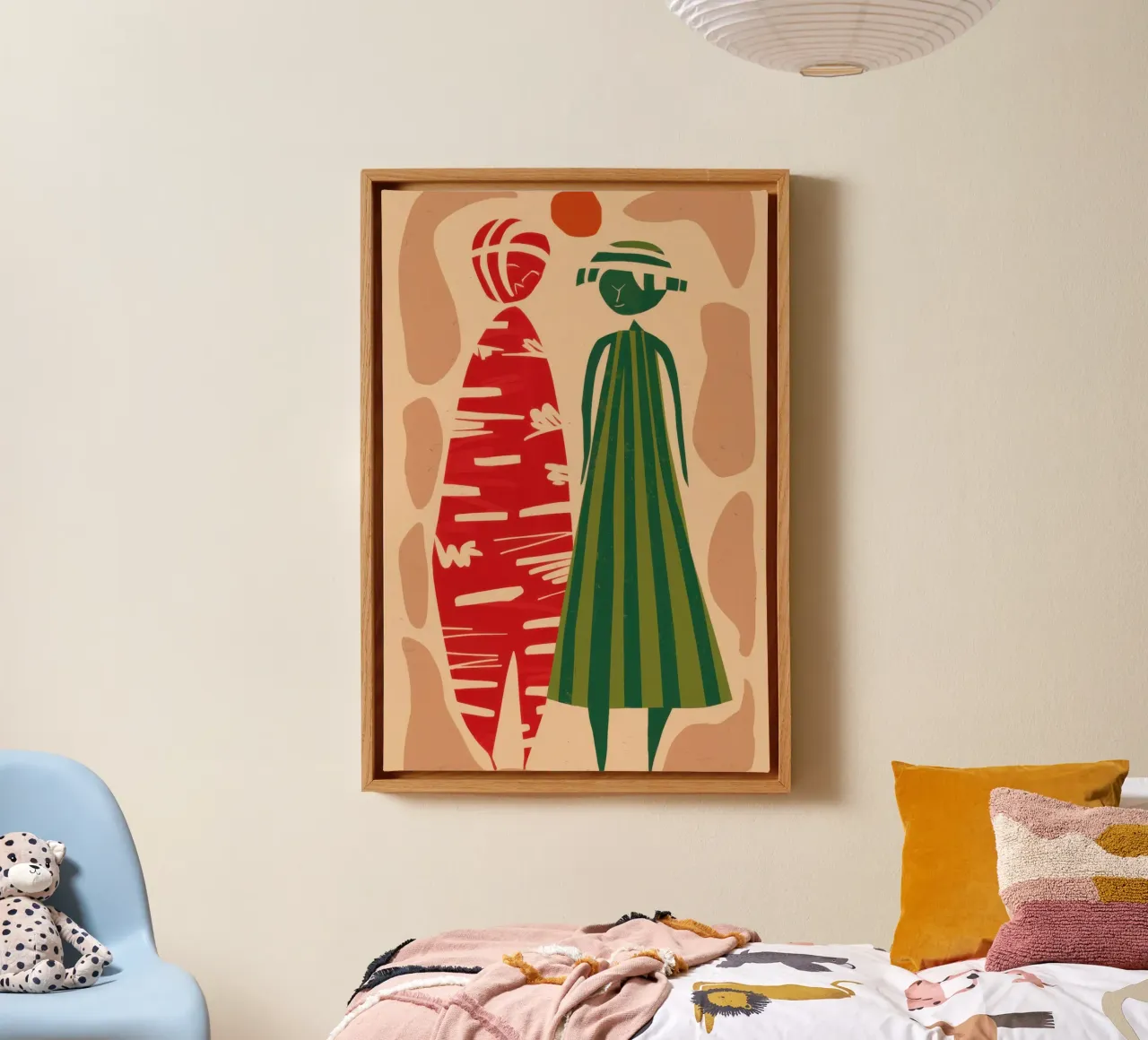 Abstract Patterned Pair canvas by Reds Jays