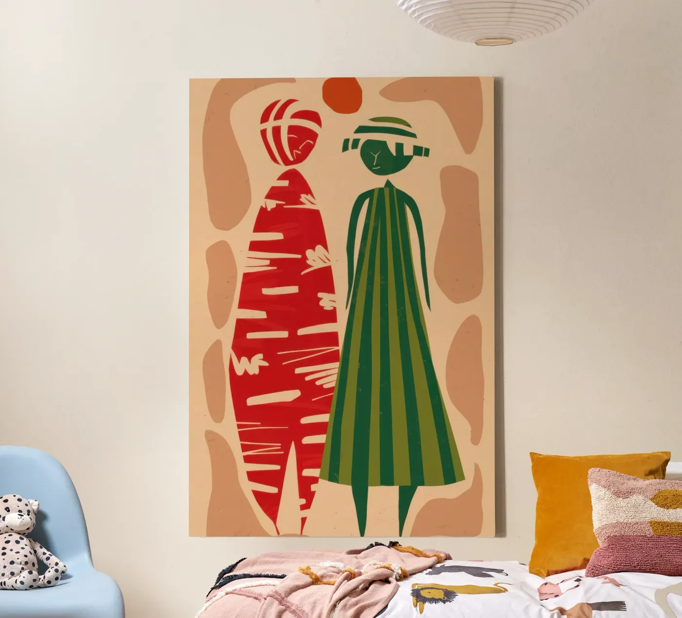 Abstract Patterned Pair canvas by Reds Jays