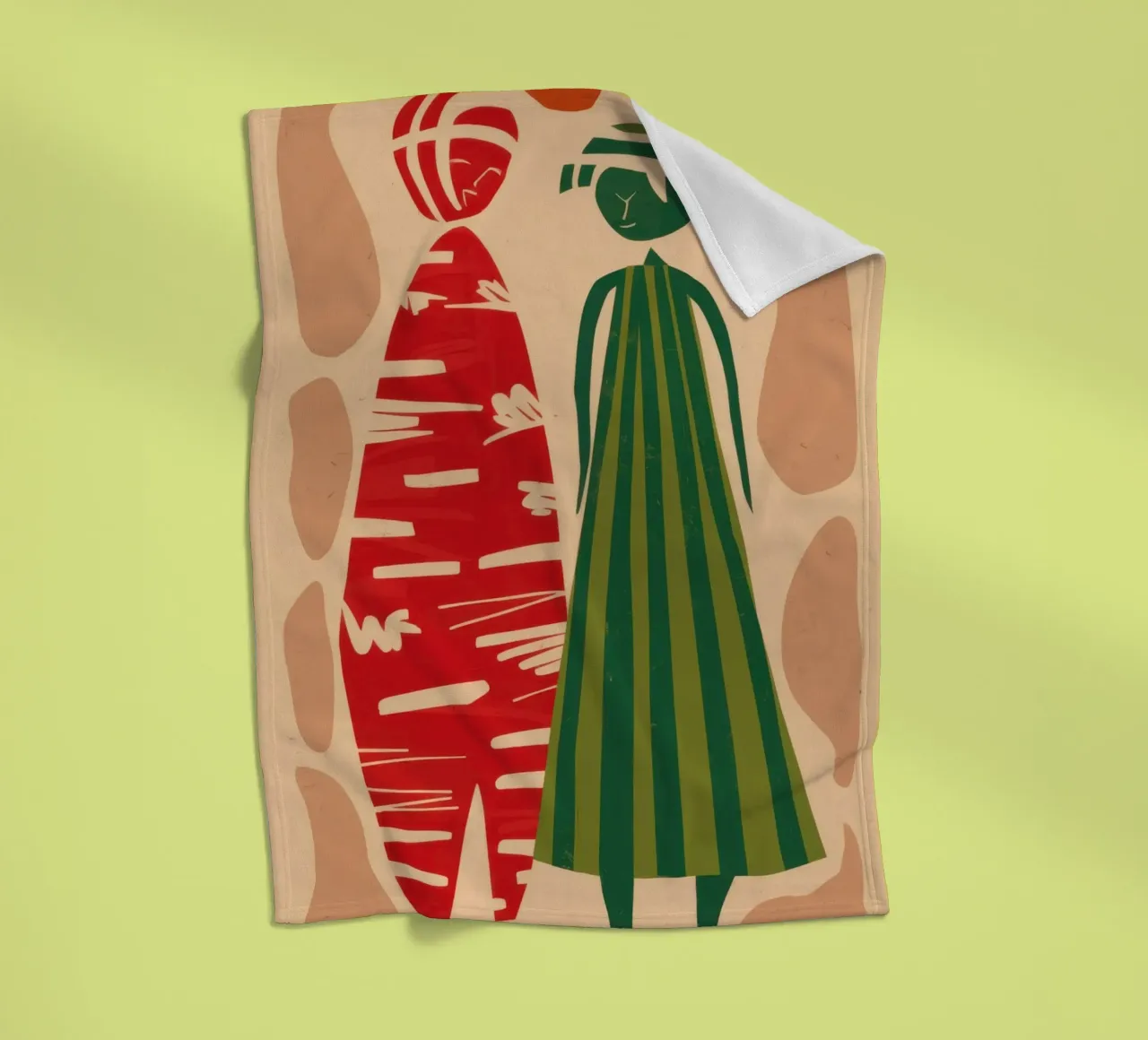 Abstract Patterned Pair fleece blanket by Reds Jays