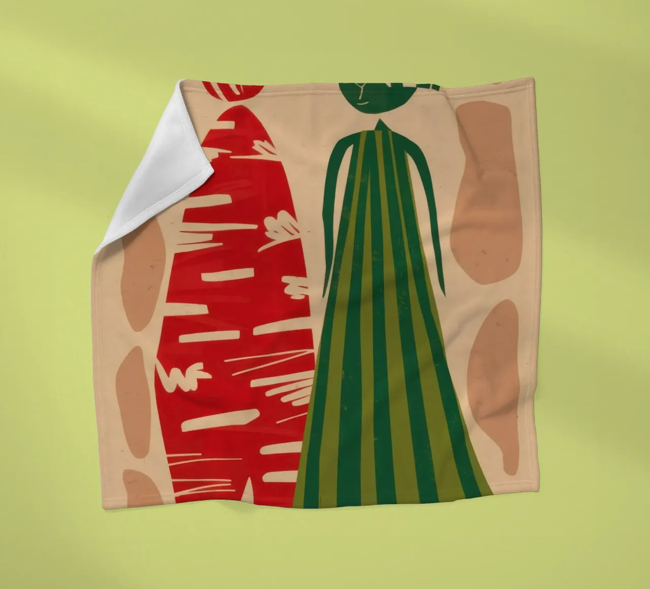 Abstract Patterned Pair fleece blanket by Reds Jays