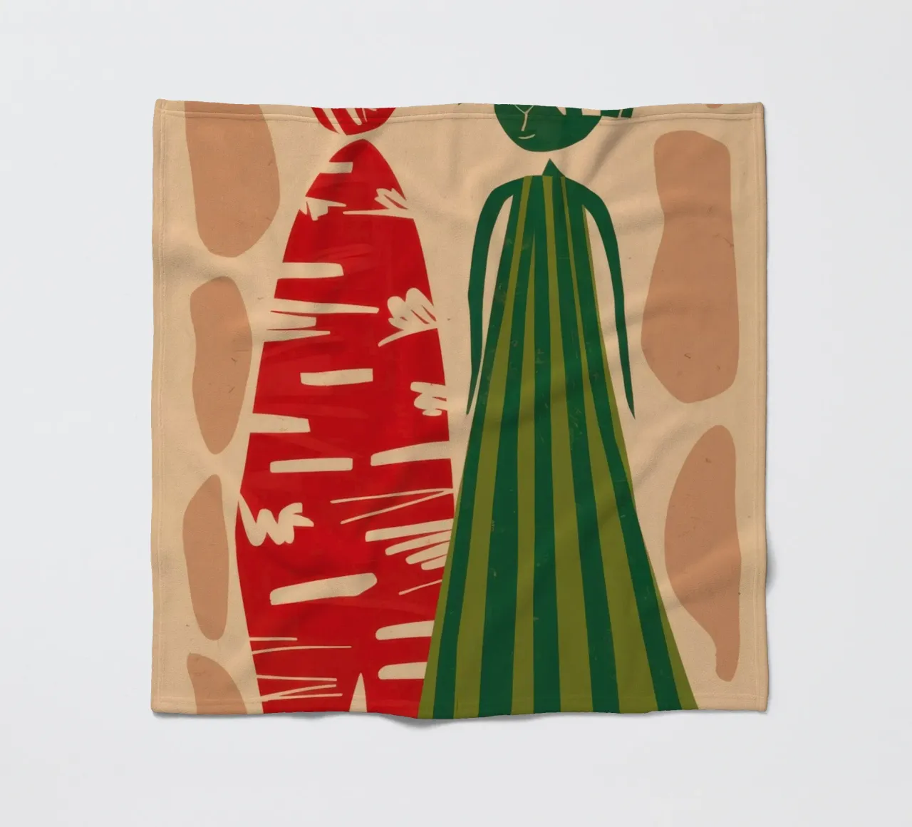 Abstract Patterned Pair fleece blanket by Reds Jays