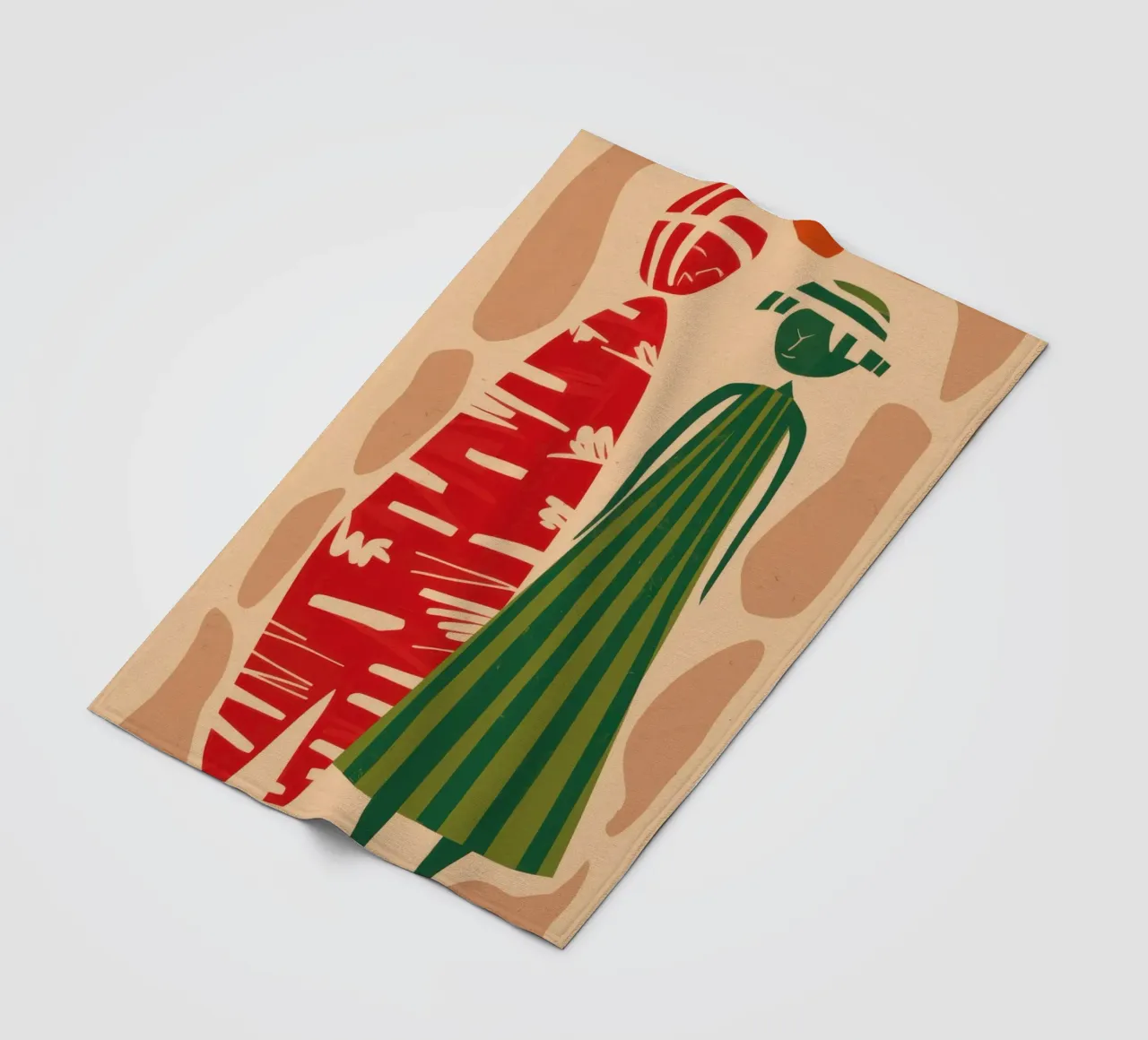 Abstract Patterned Pair fleece blanket by Reds Jays