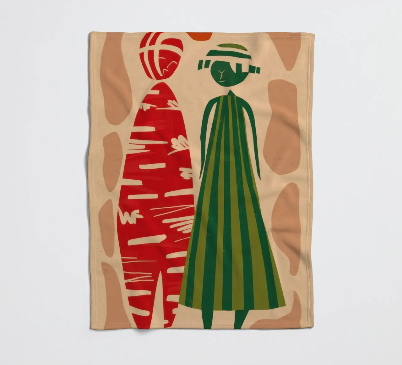 Abstract Patterned Pair fleece blanket by Reds Jays