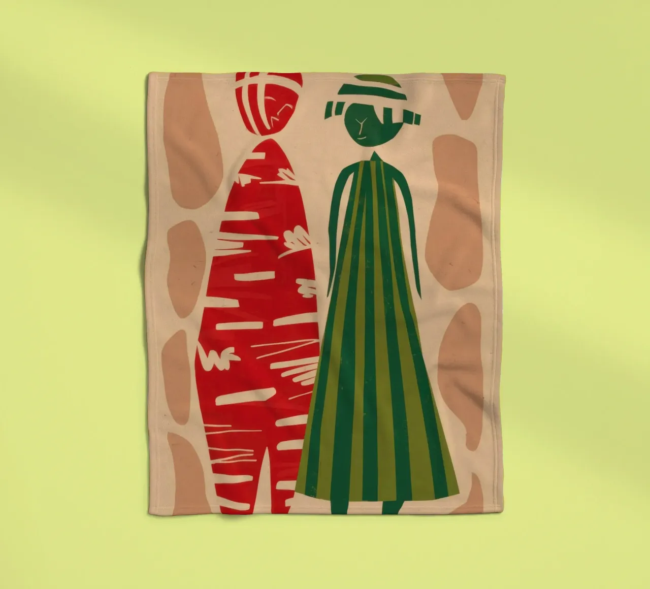 Abstract Patterned Pair fleece blanket by Reds Jays