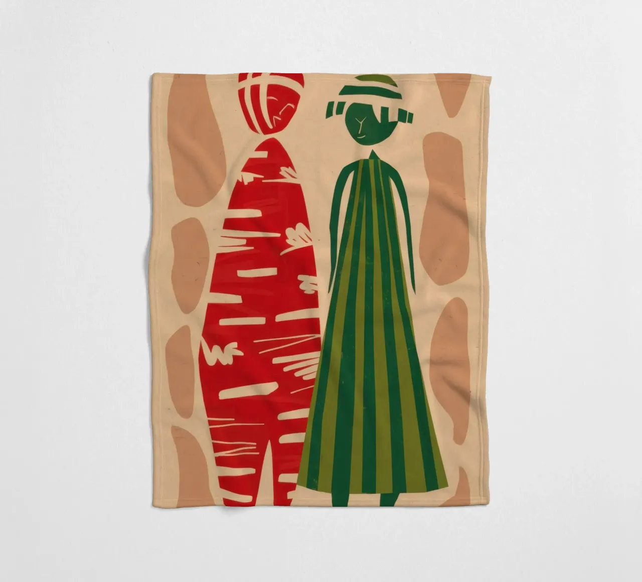 Abstract Patterned Pair fleece blanket by Reds Jays