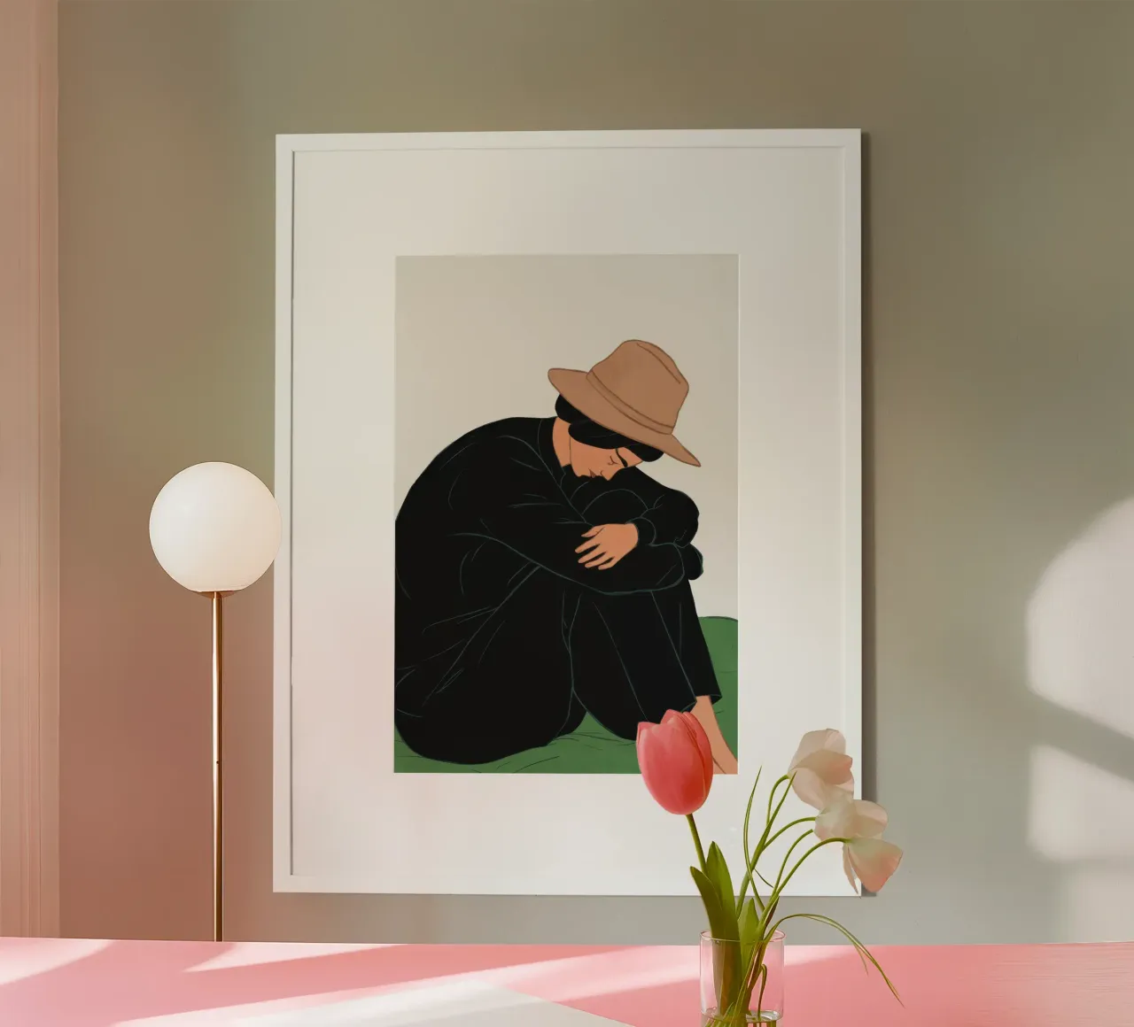 La forma silenziosa della solitudine poster con telaio in plastica da Giant Foxs
