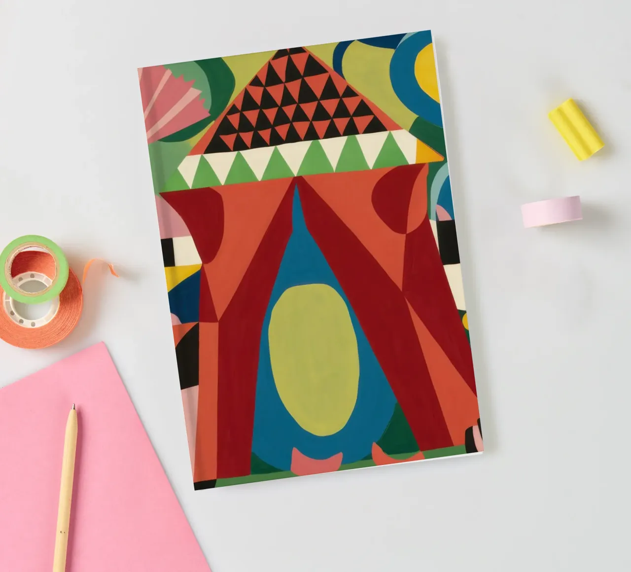 Cubist's Checkered Stillness notebook by Rain Balance