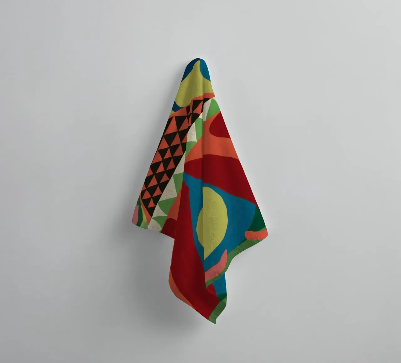 Cubist's Checkered Stillness towel by Rain Balance