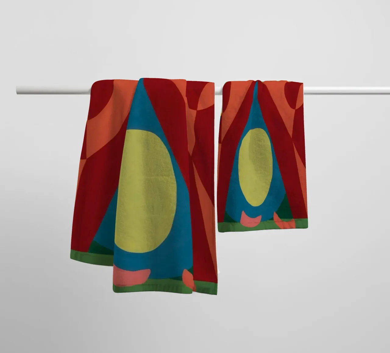 Cubist's Checkered Stillness towel by Rain Balance