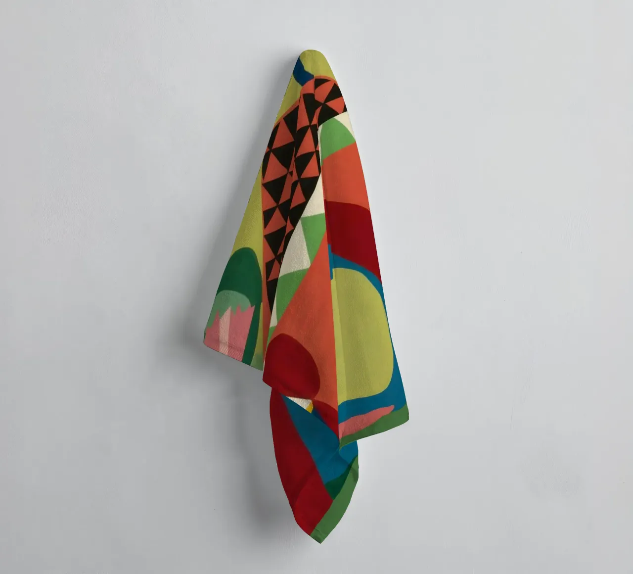 Cubist's Checkered Stillness towel by Rain Balance