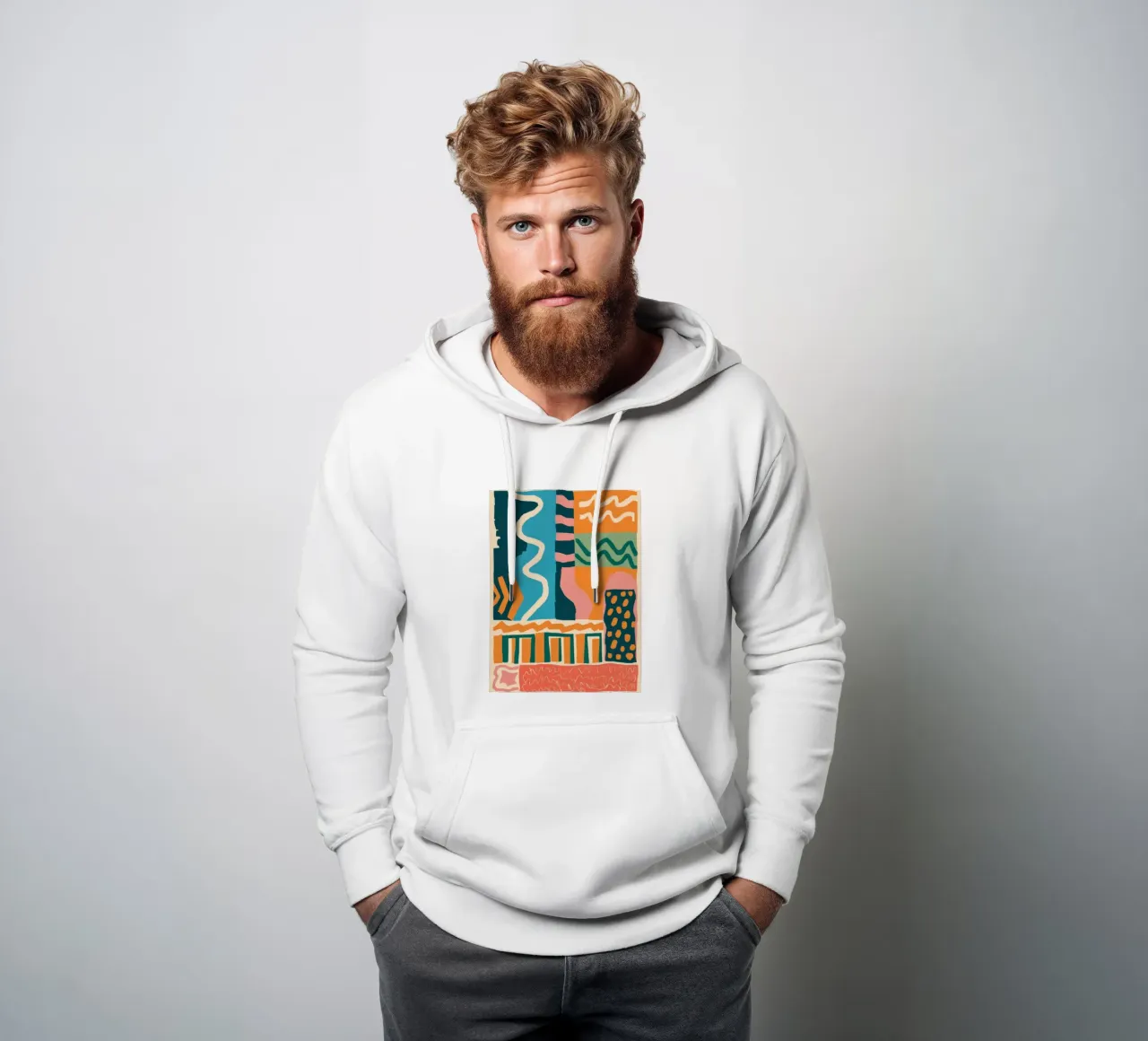 Cascata di forme ritmiche felpa con cappuccio da Monuments Fire