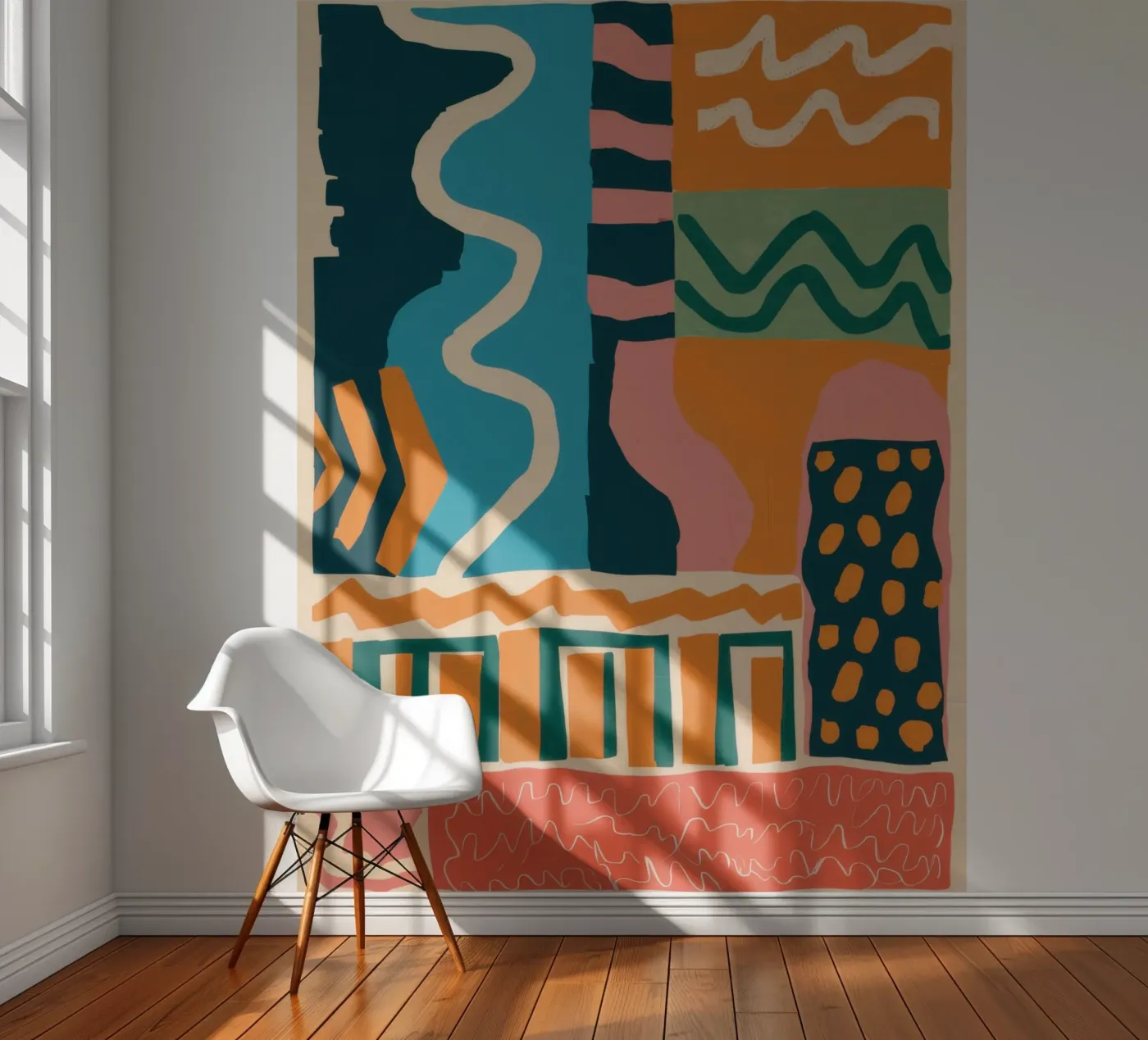 Rhythmic Shape Cascade fotobehang van Monuments Fire