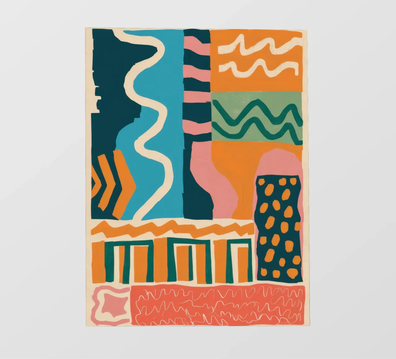 Cascata di forme ritmiche telo in pvc da Monuments Fire