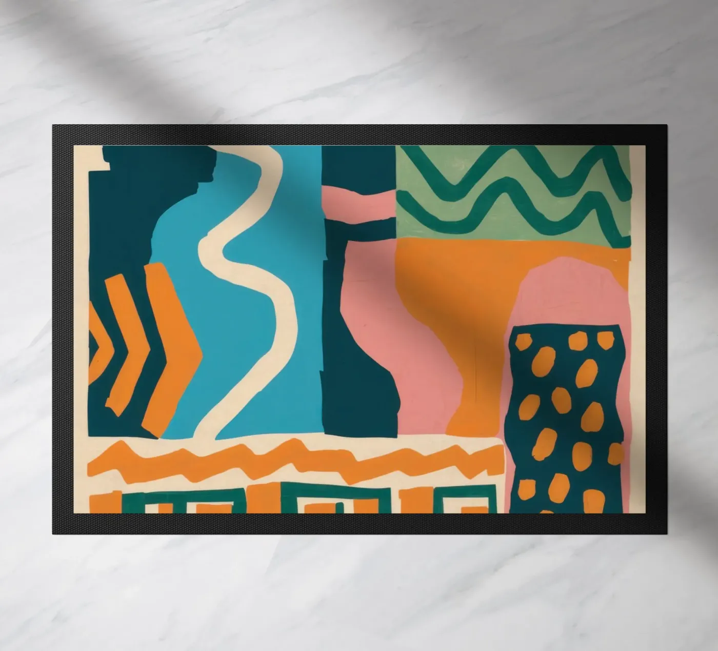 Rhythmische Formkaskade Fußmatte von Monuments Fire