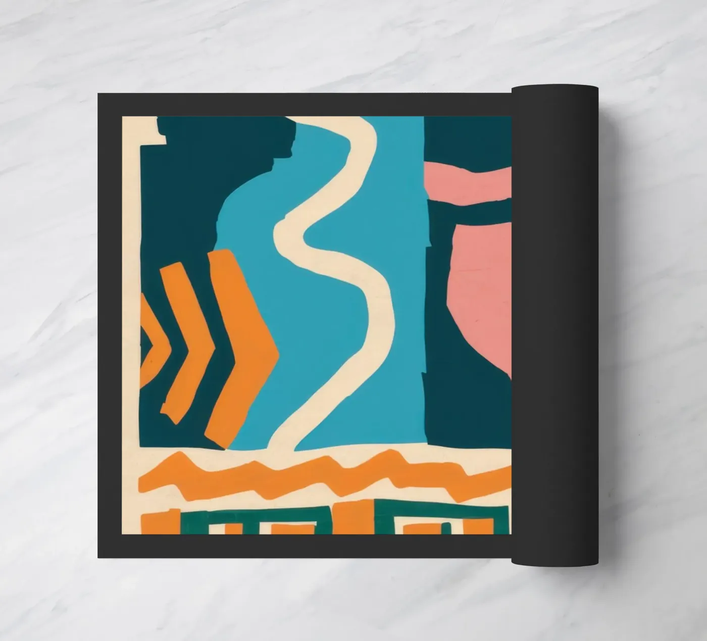 Rhythmische Formkaskade Fußmatte von Monuments Fire