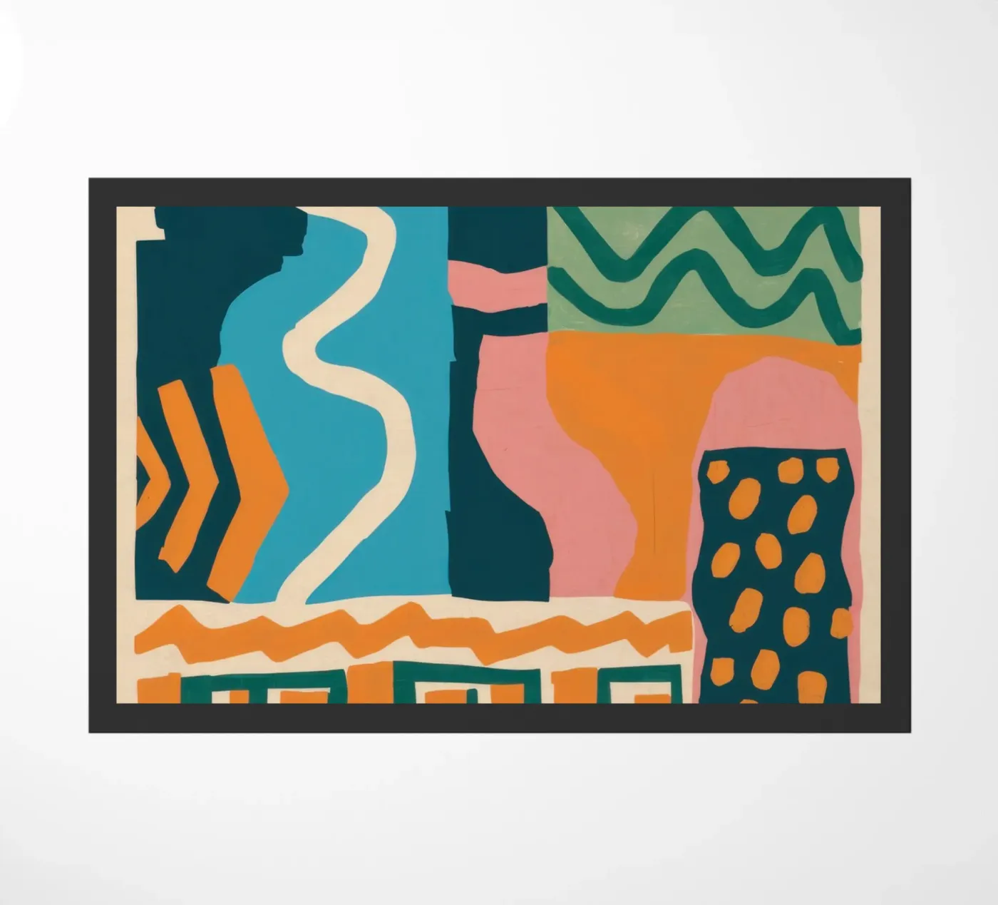 Rhythmische Formkaskade Fußmatte von Monuments Fire