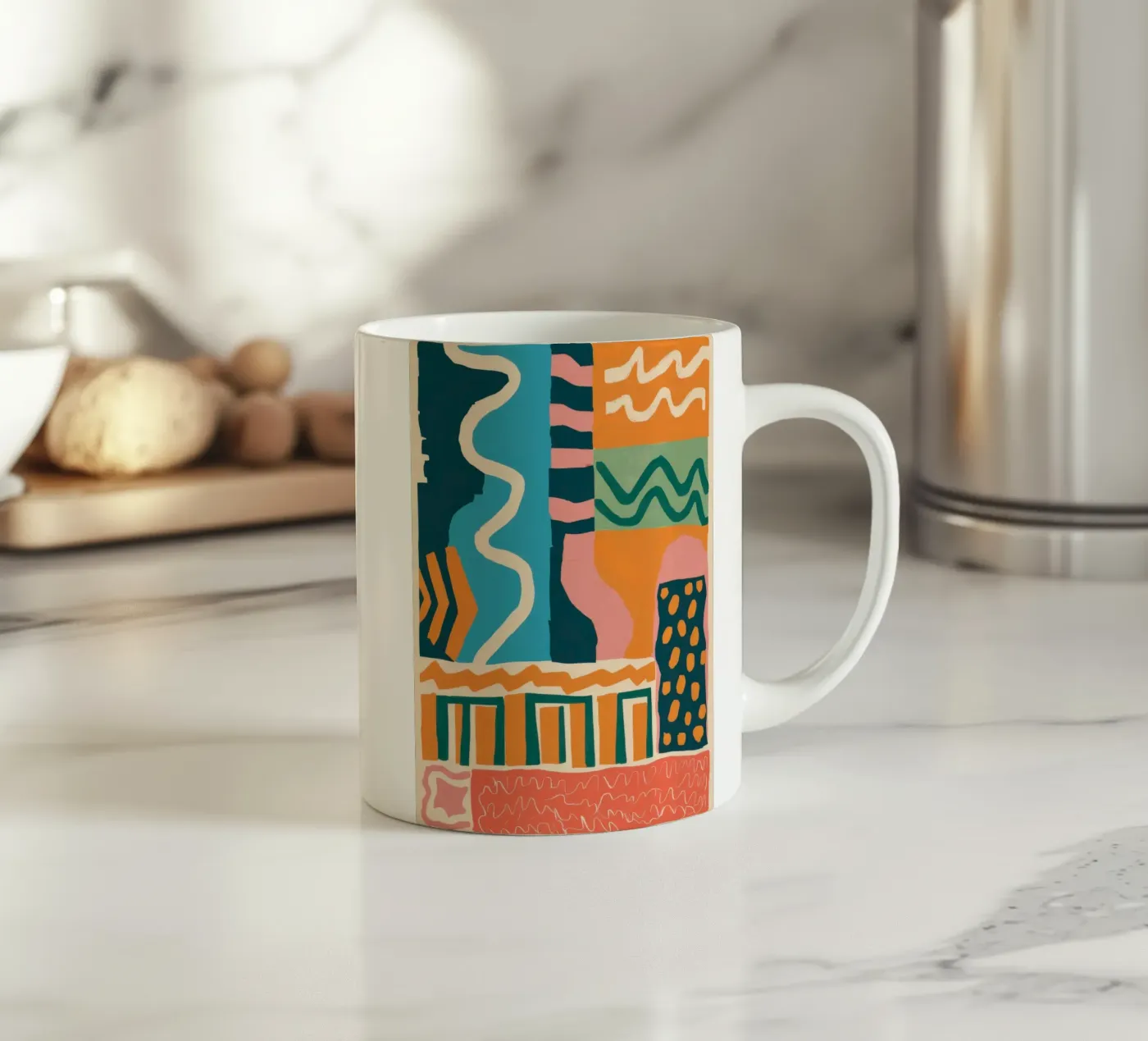 Rhythmic Shape Cascade ceramic mug by Monuments Fire