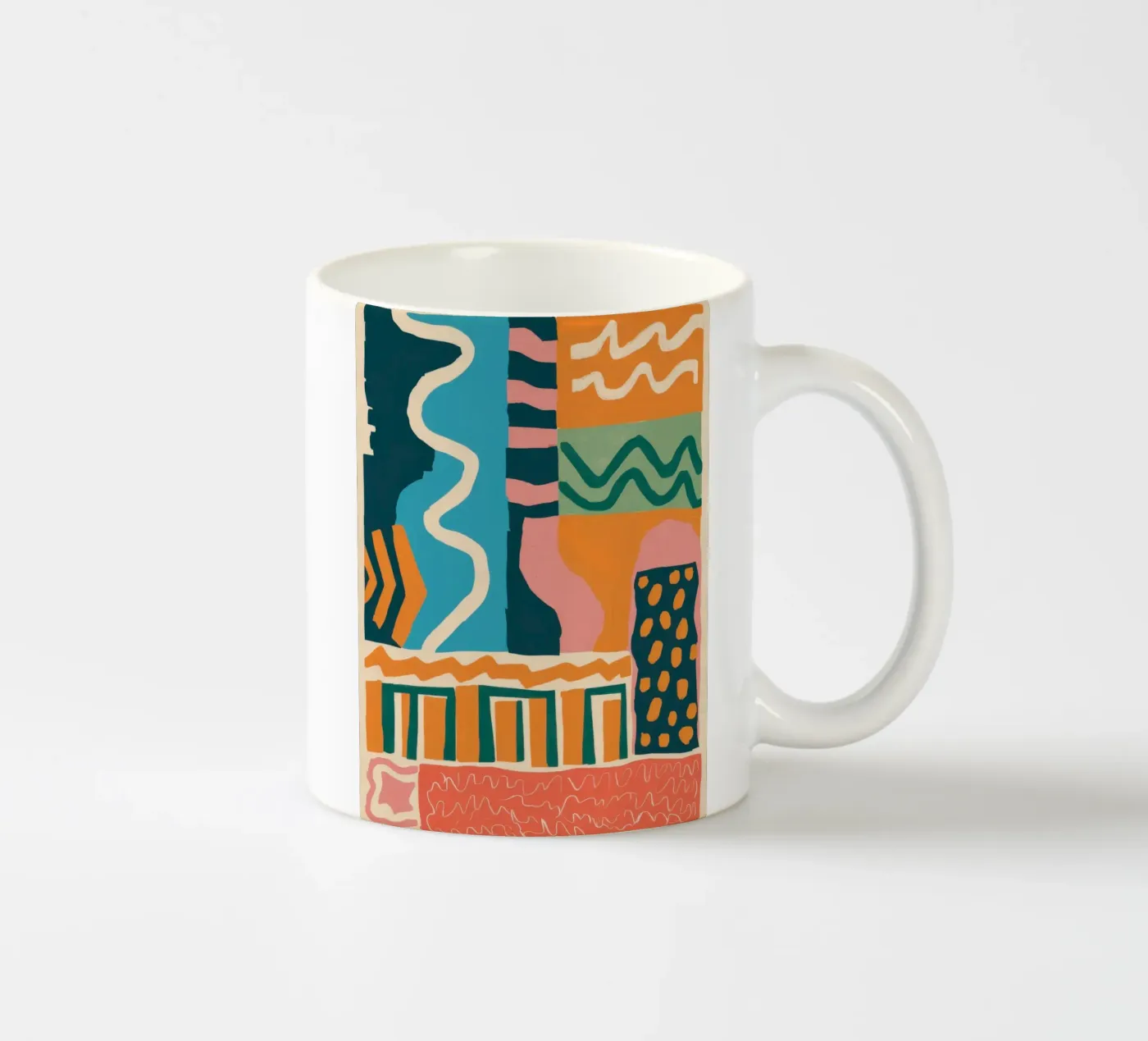 Rhythmic Shape Cascade ceramic mug by Monuments Fire