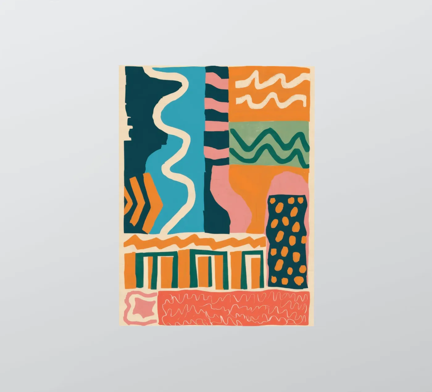 Ritmische vorm cascade sticker van Monuments Fire