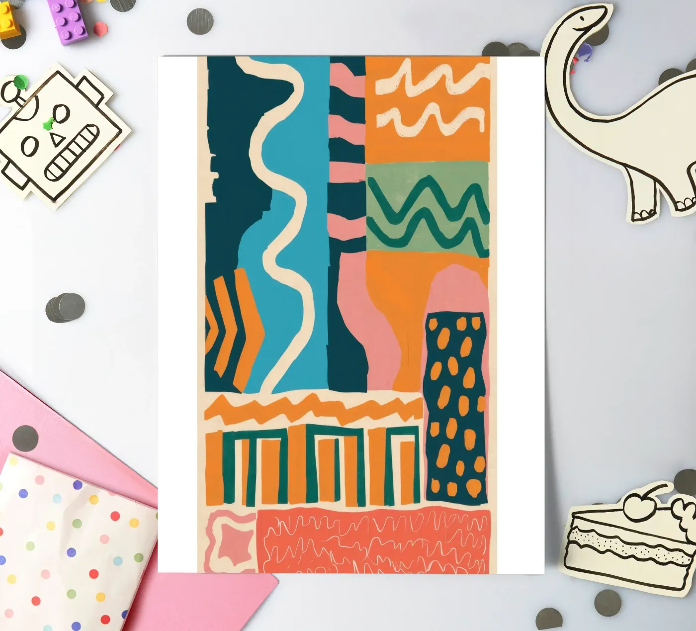 Rhythmic Shape Cascade sticker sheet by Monuments Fire