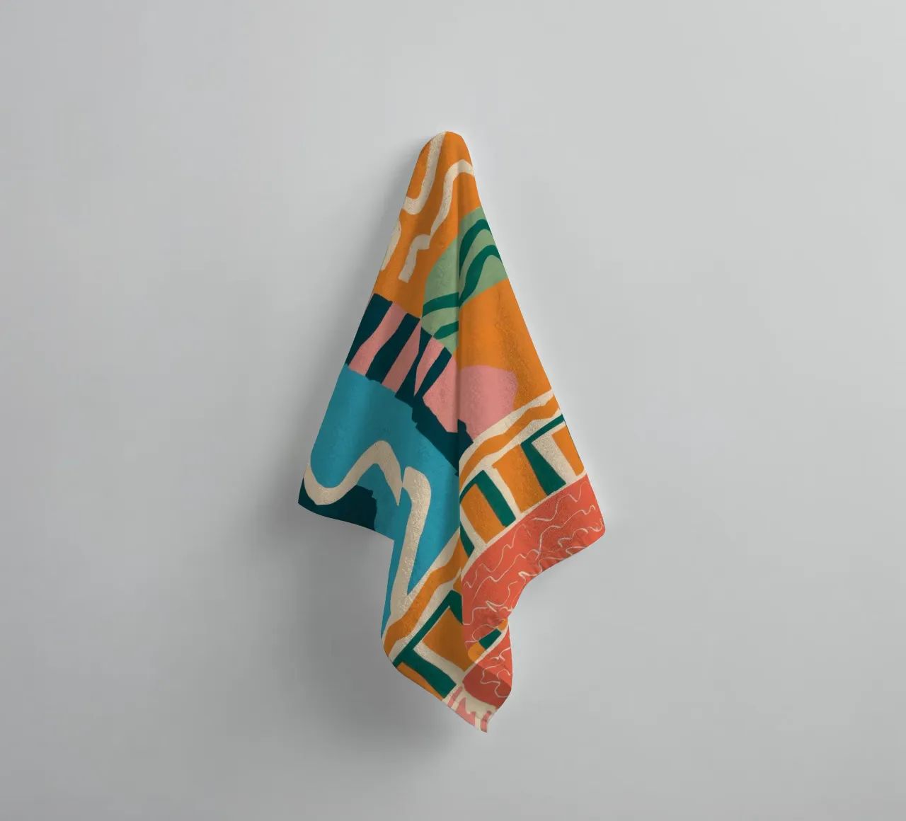 Cascata di forme ritmiche asciugamano da bagno da Monuments Fire