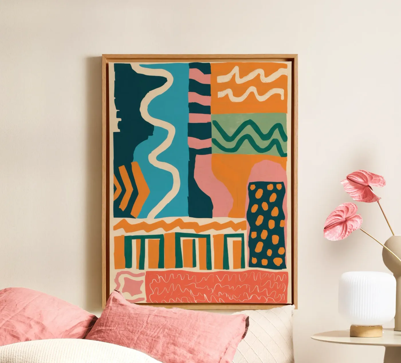 Cascata di forme ritmiche tela da Monuments Fire