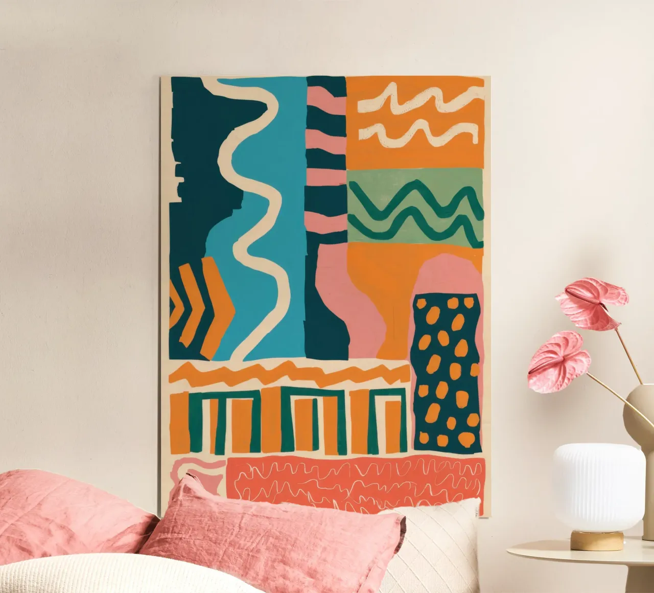 Ritmische vorm cascade poster van Monuments Fire